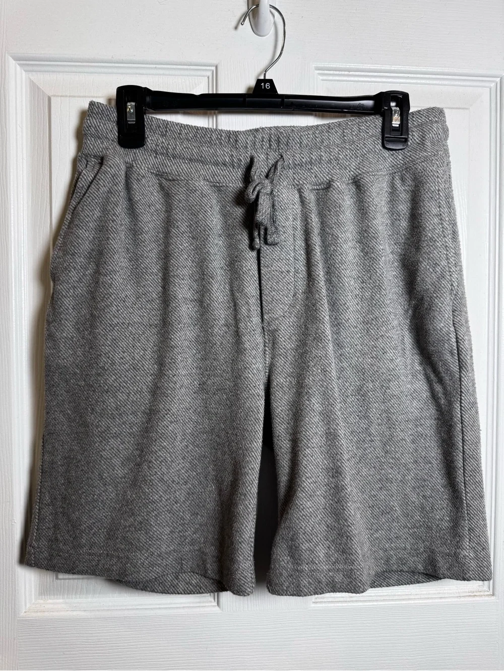 Faherty Brand Gray Organic Cotton Herringbone Knit Lounge Shorts Men’s Medium